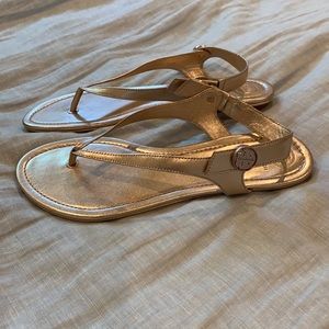 Tory Burch rose gold sandals
